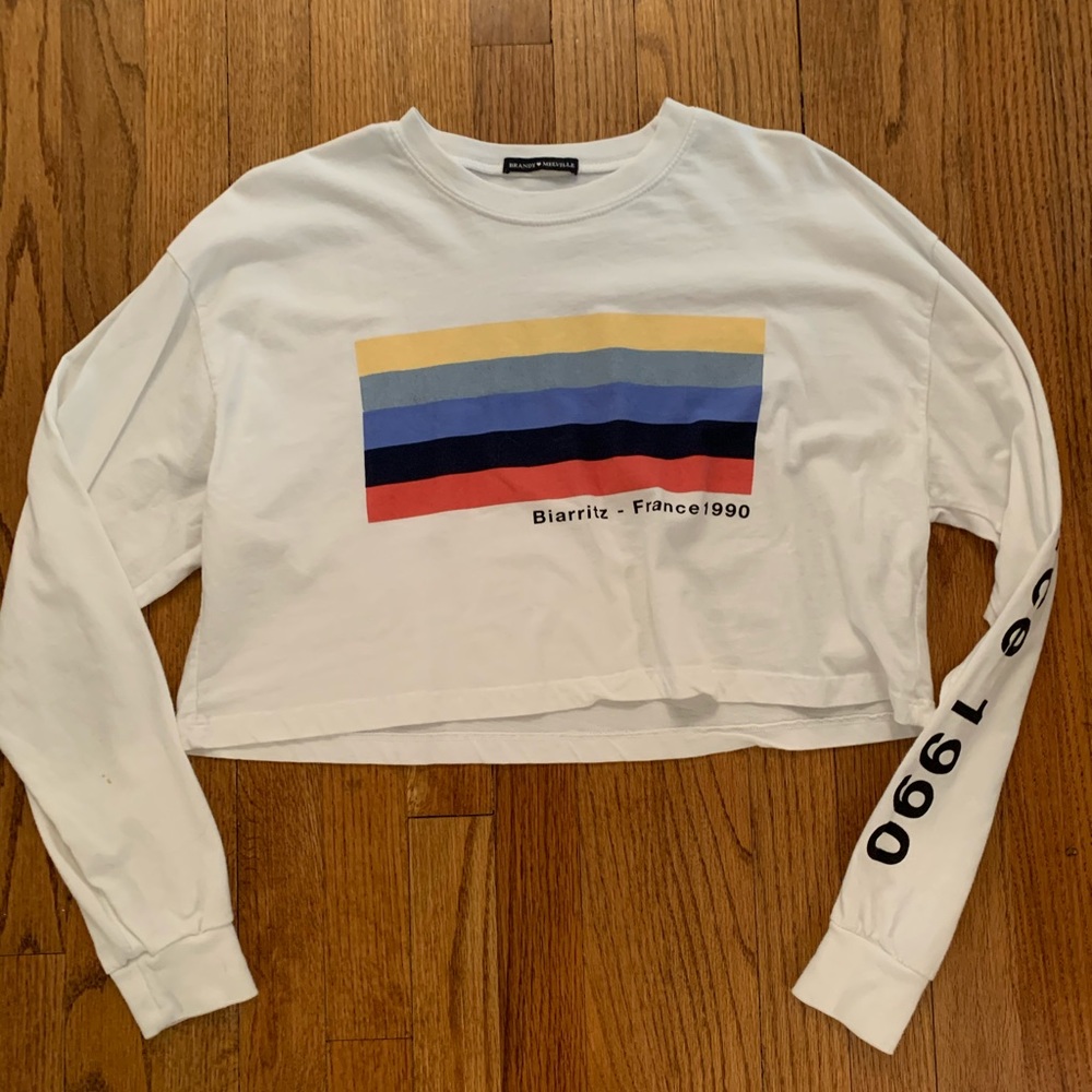 Brandy Melville long sleeve crop top